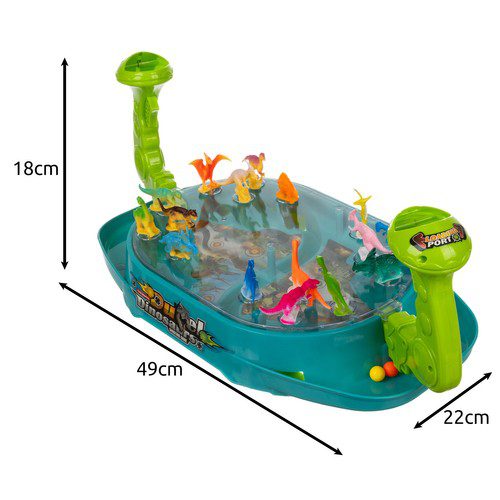 Dinosaurie skjutspel – arkadlek för barn med mål och kulor