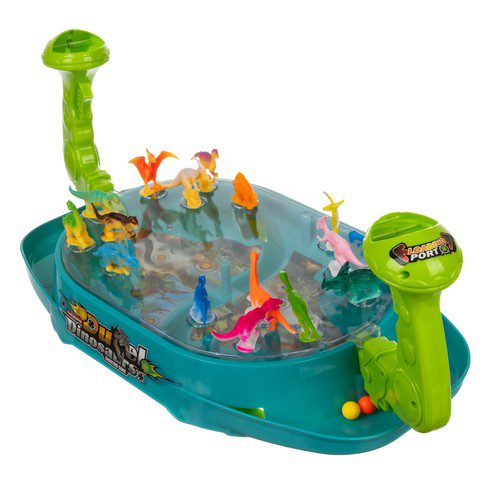 Dinosaurie skjutspel – arkadlek för barn med mål och kulor