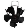 5-Bladig Termodriven Kaminfläkt – Energifri Drift, Ingen El behövs