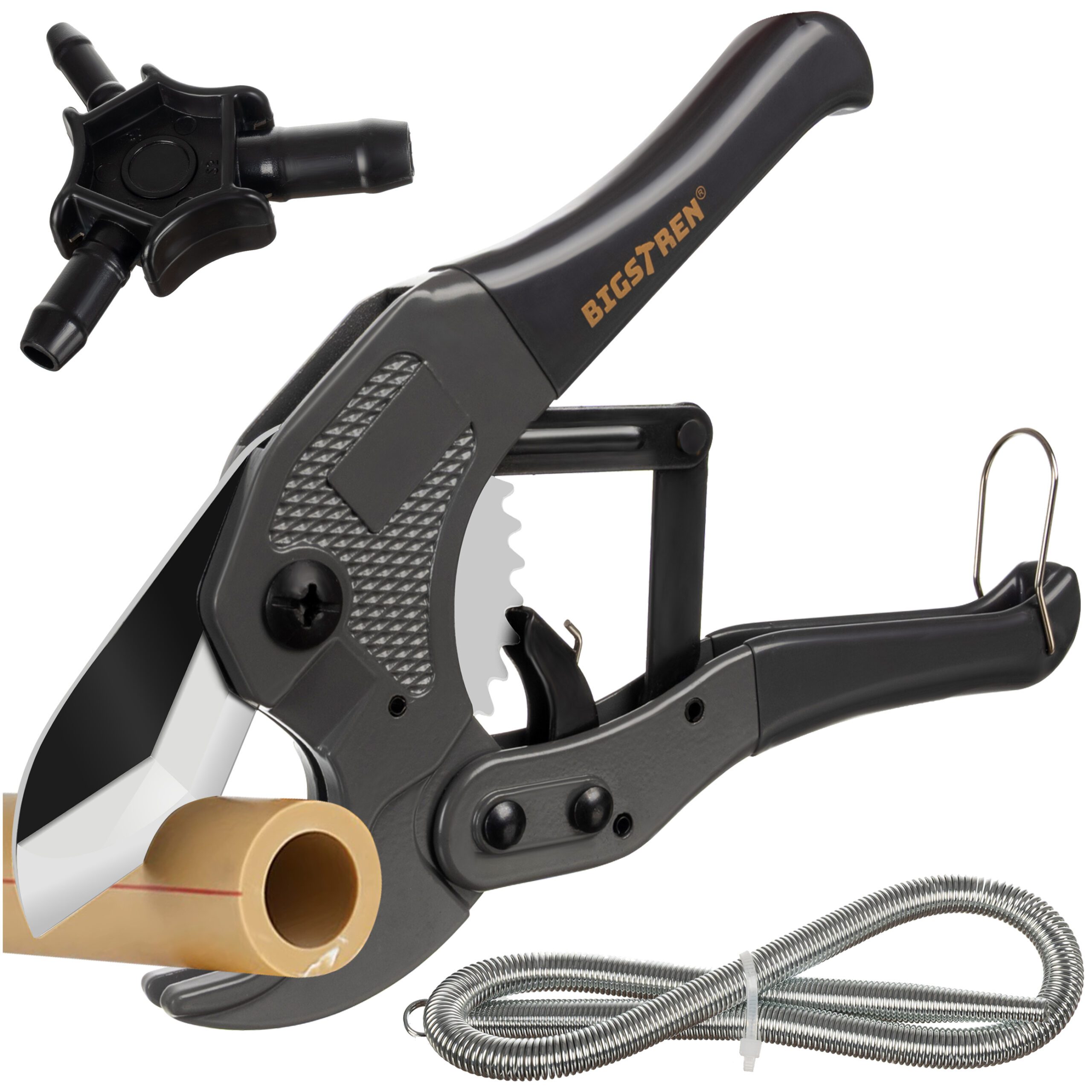 PEX-verktygssats – rörsax, kalibrator och fjäder för exakt kapning och enkel montering av rör upp till 42 mm