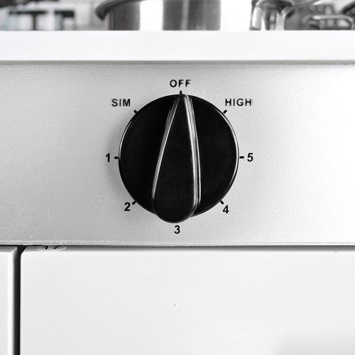 Leksakskök i trä med ljud, ljus och tillbehör – stort barnkök 80 × 24 × 80,5 cm, brun/grå