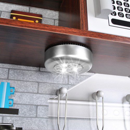 Leksakskök i trä med ljud, ljus och tillbehör – stort barnkök 80 × 24 × 80,5 cm, brun/grå