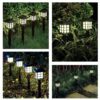 Solcellsdrivna LED-trädgårdslampor – 6-pack kallvit belysning, vattentäta med automatisk skymningssensor