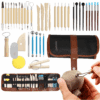 Stort 40-delars Skulpteringsset med Fodral – Verktyg för Lera, Modellering & Detaljarbete