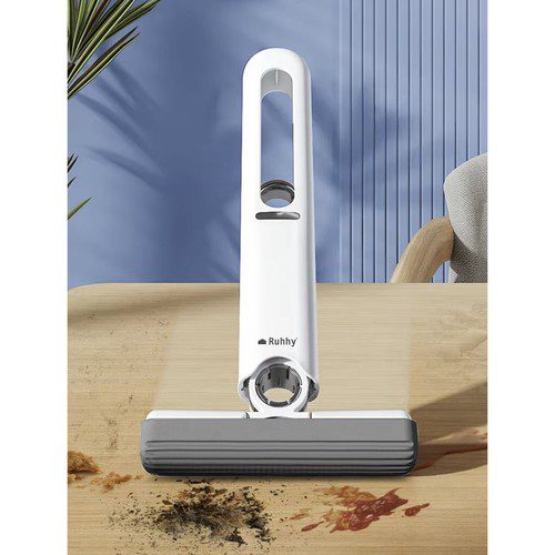 Mini mopp med press – bärbar fönster- och hylltork, 2 dynor ingår