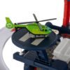 Leksaksgarage med 4 nivåer – hiss, ljus & ljud inkl. bilar och helikopter