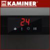 Svart Elektrisk Kamin 2000W med Realistisk 3D-Eldeffekt, LED-Display, Timer och Fjärrkontroll – 52,5 × 32 × 18 cm