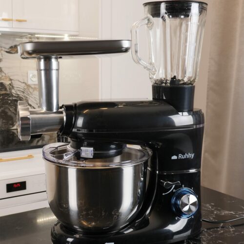 Multifunktionell Köksmaskin 3-i-1 – 2200 W Planetmixer med Köttkvarn & Mixer, 6,2 L Skål