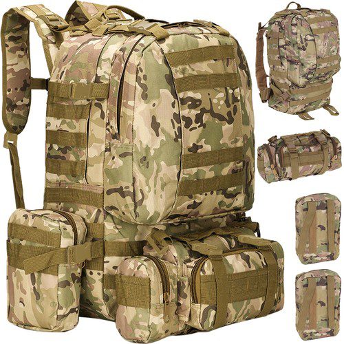 Militär Tactical Ryggsäck 45L – slitstark camping- och friluftsryggsäck