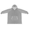 Oversize värmehoodie – grå XXL tröja med huva & rymlig ficka
