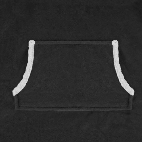 Svart oversize hoodie XXL – tjock filttröja med huva och fickor