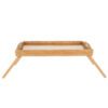 Bambu frukostbricka med fällbara ben – 73 × 31 × 21 cm