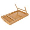 Bambu frukostbricka med fällbara ben – 73 × 31 × 21 cm