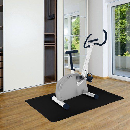 Golvskyddsmatta 130 × 90 cm – perfekt under kontorsstol eller träningscykel, svart