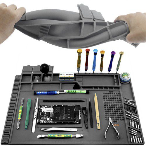 Silikonmatta 30×40 cm – värmetålig reparationsmatta för elektronik