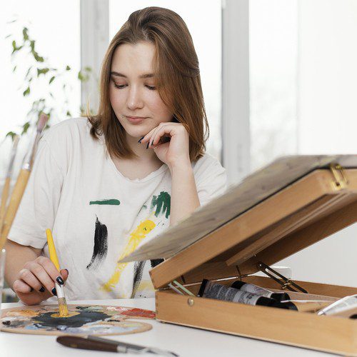 8-pack målardukar 30×40 cm – vita bomullsdukar på MDF för akryl och olja