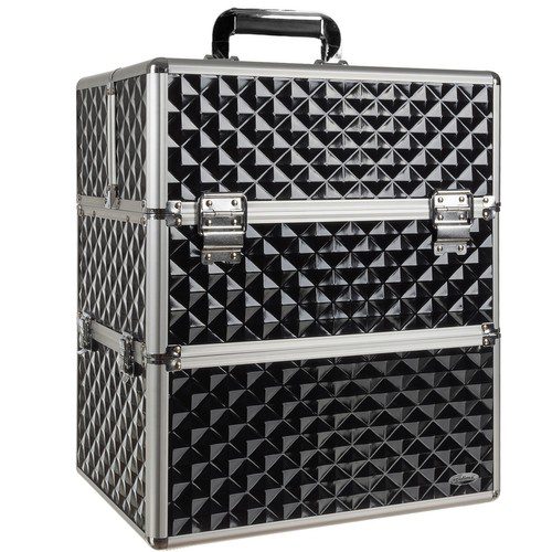 XL Sminkväska i Metall – Svart Makeupväska 35 × 24,5 × 42,5 cm