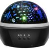Stjärnhimmel- och havsprojektor 2-i-1 – nattlampa med rotation (Svart)