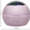 Stjärnhimmel- och havsprojektor 2-i-1 – nattlampa med rotation (Rosa)