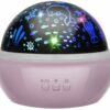 Stjärnhimmel- och havsprojektor 2-i-1 – nattlampa med rotation (Rosa)