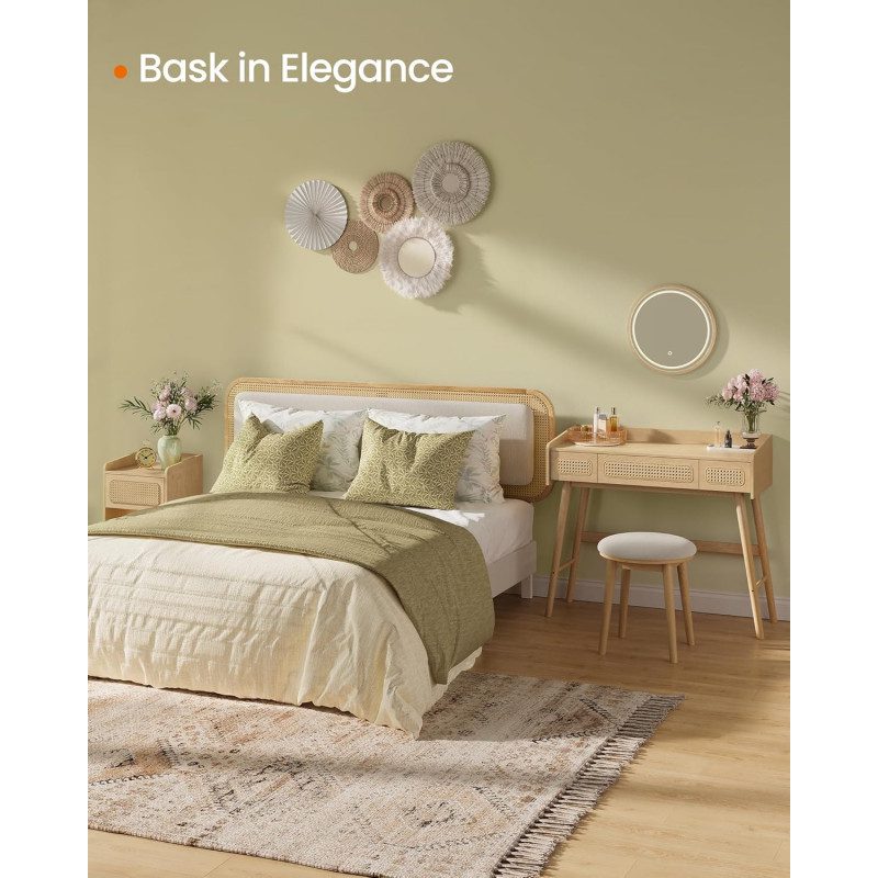 Rund Sminkpall i Boho-stil – Krämvit & Ekbeige