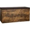 Skobänk med 10 fack och bekväm dyna – 104×30×48 cm, vintage brun