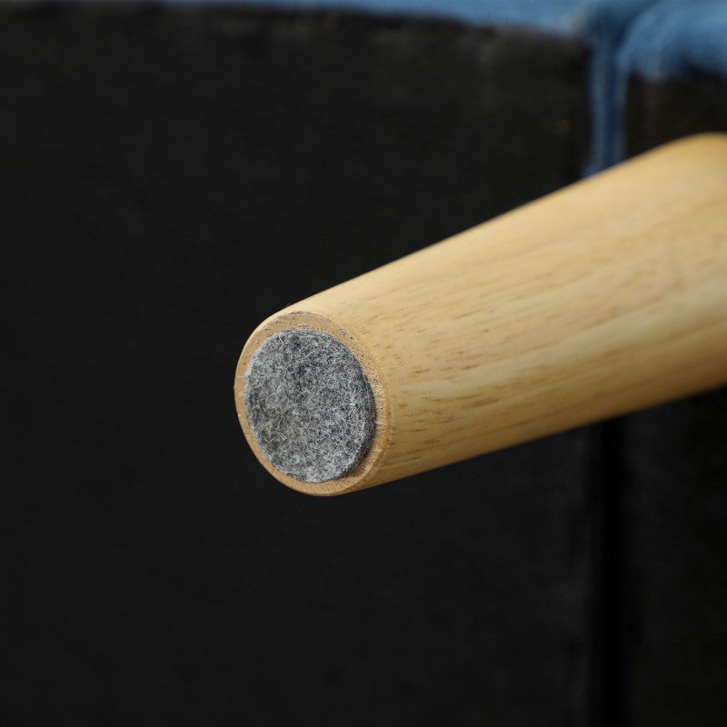 Soffa 2-sits Blå med Dold Förvaring och Knappar