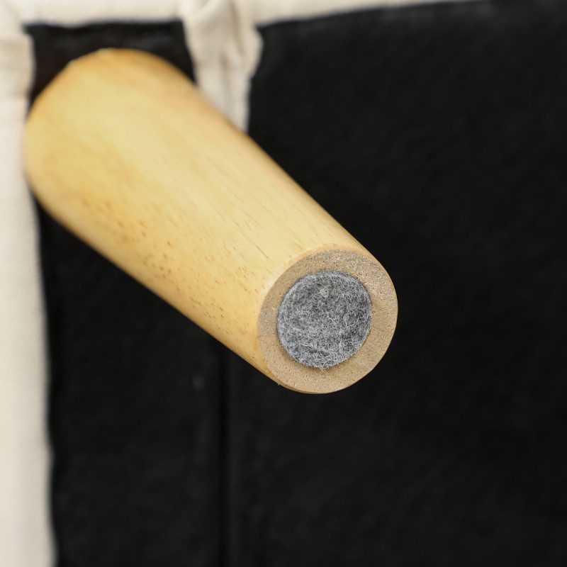 Soffa 2-sits Krämvit med Förvaring och Träben