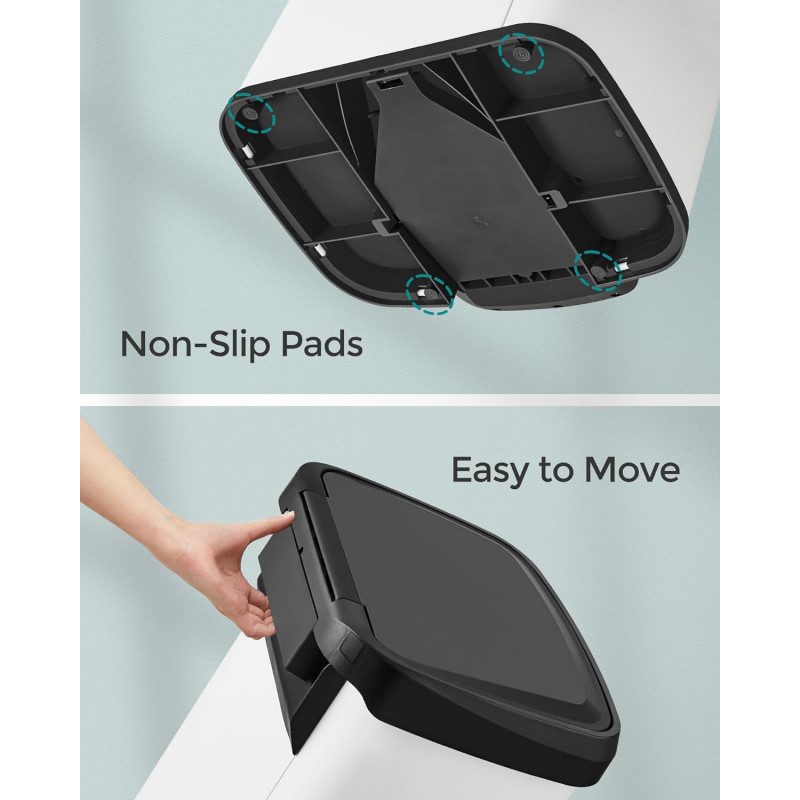 Soptunna 68 Liter med Pedal – Rostfritt Stål, Vit