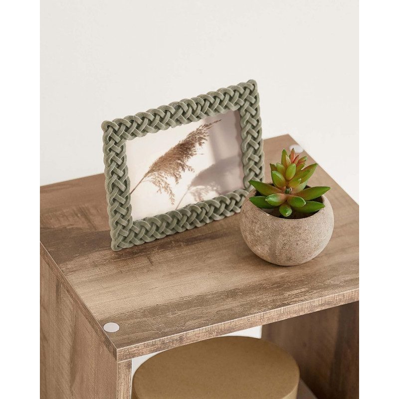 Steghylla med 10 förvaringsfack som rumsavdelare – karamellbrun, 129,5 × 29 × 129,5 cm