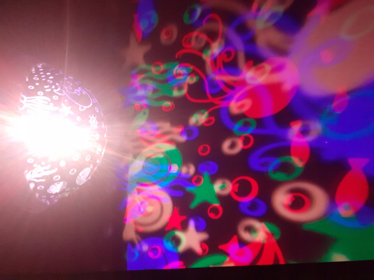 Stjärnhimmel- och havsprojektor 2-i-1 – nattlampa med rotation (Rosa)