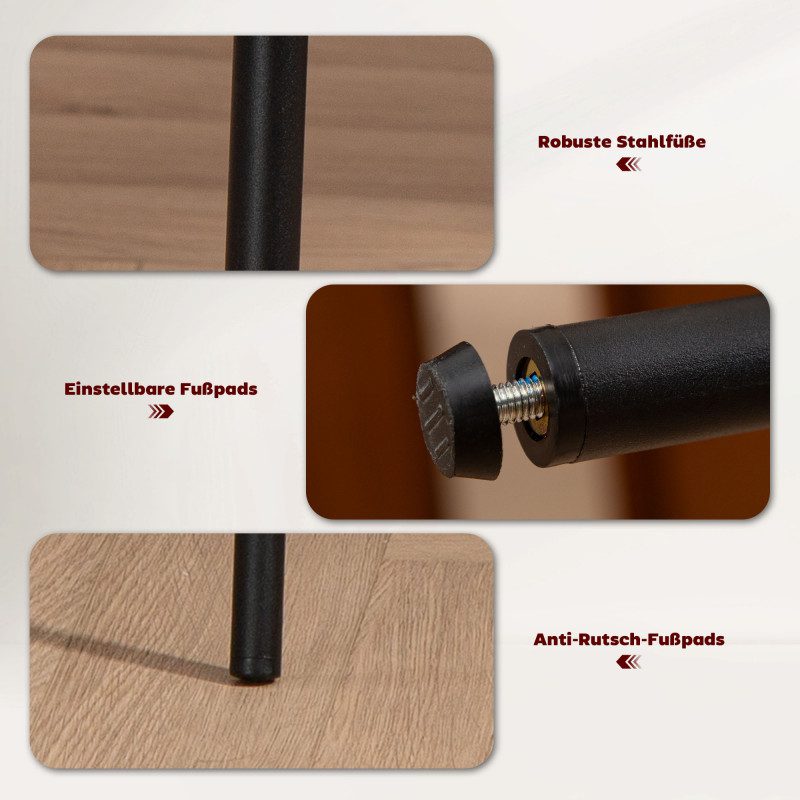 Stol för Matsal – Beige Cord, Modern Wannenform