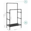 Svart Klädställ med Hyllplan i Metall