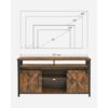 TV-bänk i industriell rustik design – vintage brun/svart, 147×40×76 cm