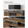 TV-bänk i industriell rustik design – vintage brun/svart, 147×40×76 cm