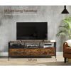 Tv-bänk med 3 lådor i industriell design – 147×40×50 cm, upp till 65”