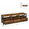 Tv-bänk med 3 lådor i industriell design – 147×40×50 cm, upp till 65”